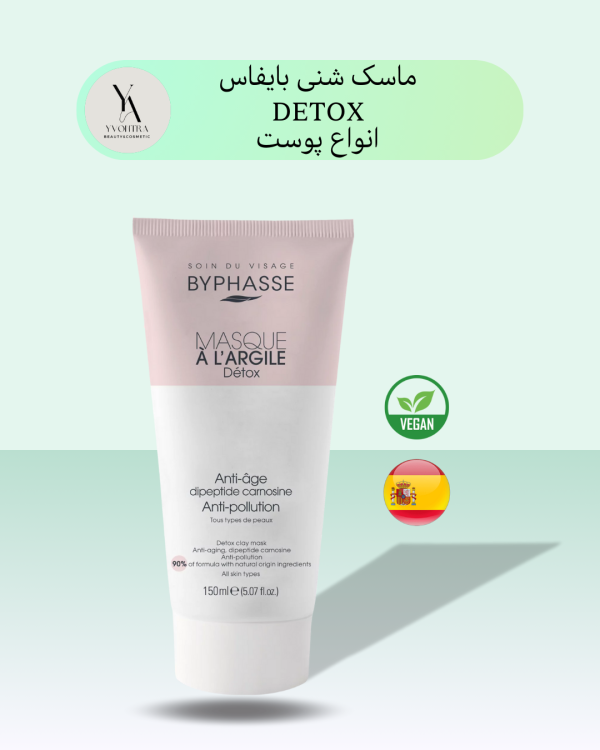 ماسک سم زدایی صورت بایفاس انواع پوست DETOX CLAY MASK، با فرمولاسیون غنی از خاک رس طبیعی، به طور ویژه برای پاکسازی عمیق و سم‌زدایی انواع پوست طراحی شده است. این ماسک با جذب آلودگی‌ها، چربی‌های اضافی و سلول‌های مرده پوست، به شما پوستی شفاف، نرم و باطراوت هدیه می‌دهد.